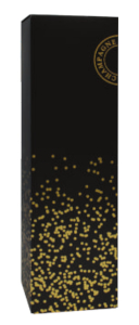 Coffret cadeau noir et doré pour 1 bouteille de champagne