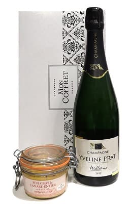 Gigantesque coffret cadeau avec Champagne et Foie Gras - Achat