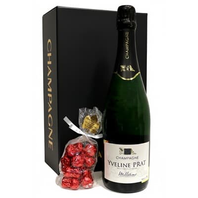 Coffret champagne et chocolats